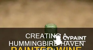 how to paint awine bottle for a hummingbird feeder