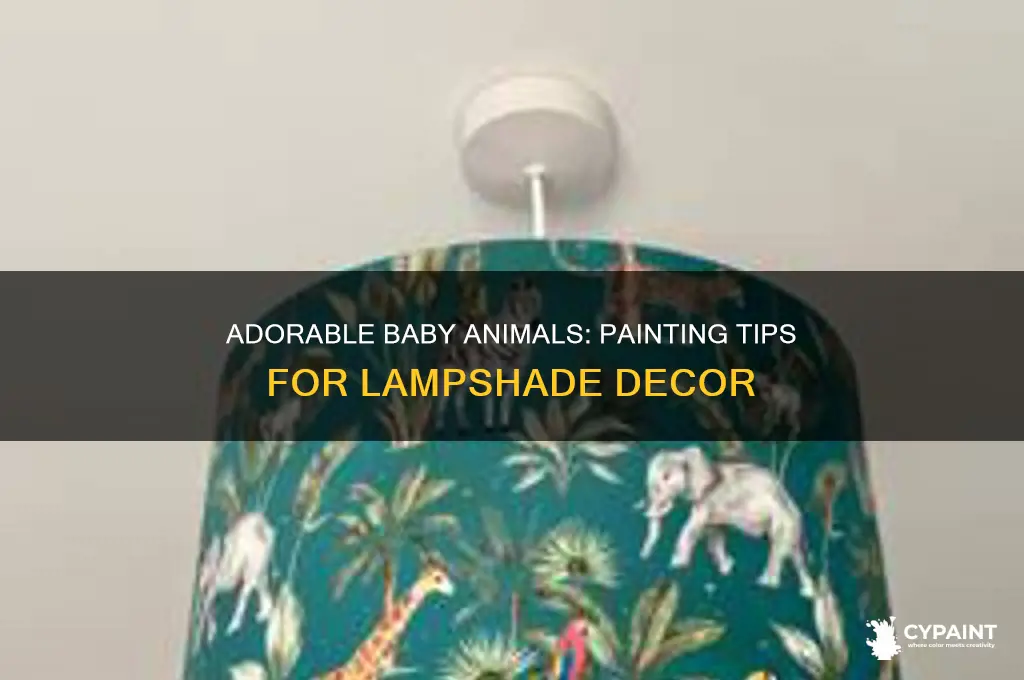 how to paint baby anmiles 0n lampshade