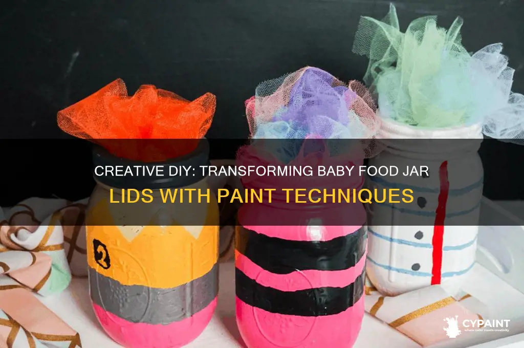 how to paint baby food jar lids