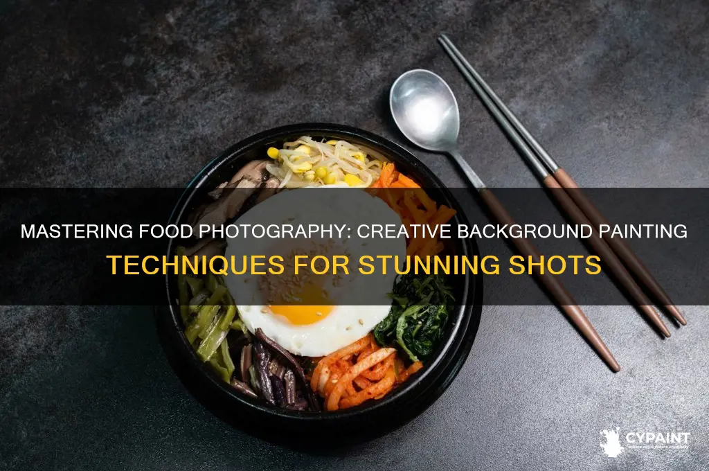 how to paint backgrounds for food photography