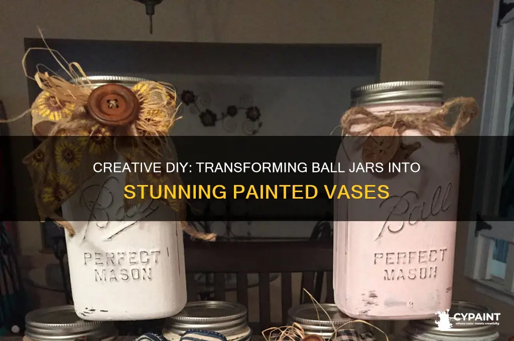 how to paint ball jars for vases