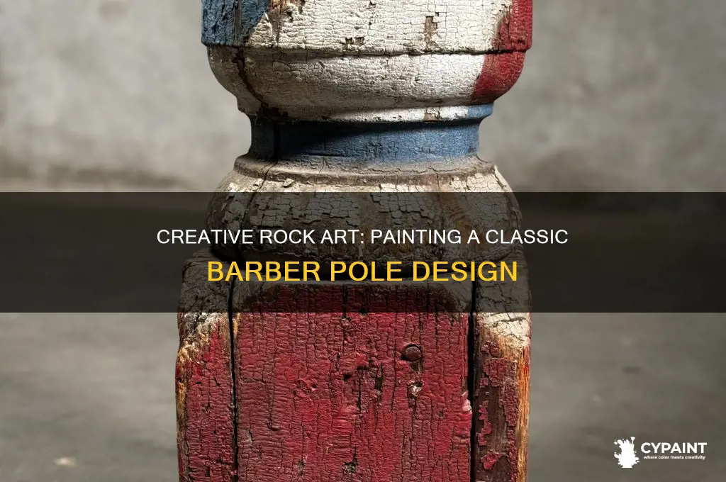 how to paint barber pole on rock
