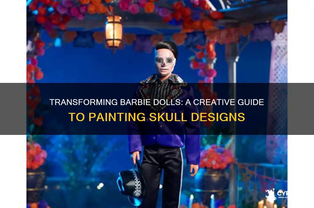how to paint barbie dolls into skulls