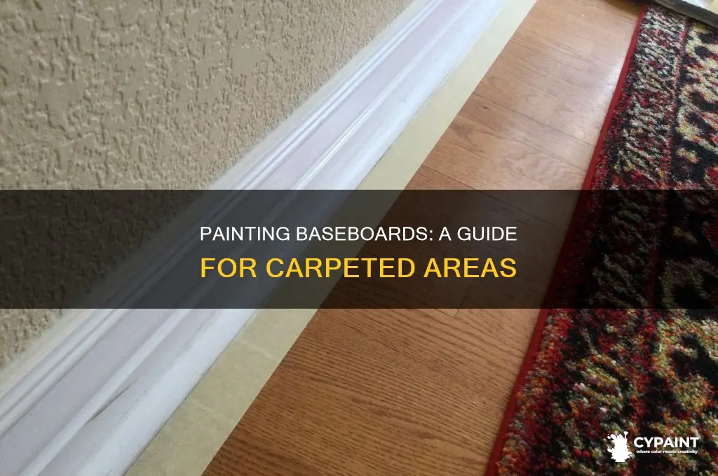 how to paint base board with carpet in place