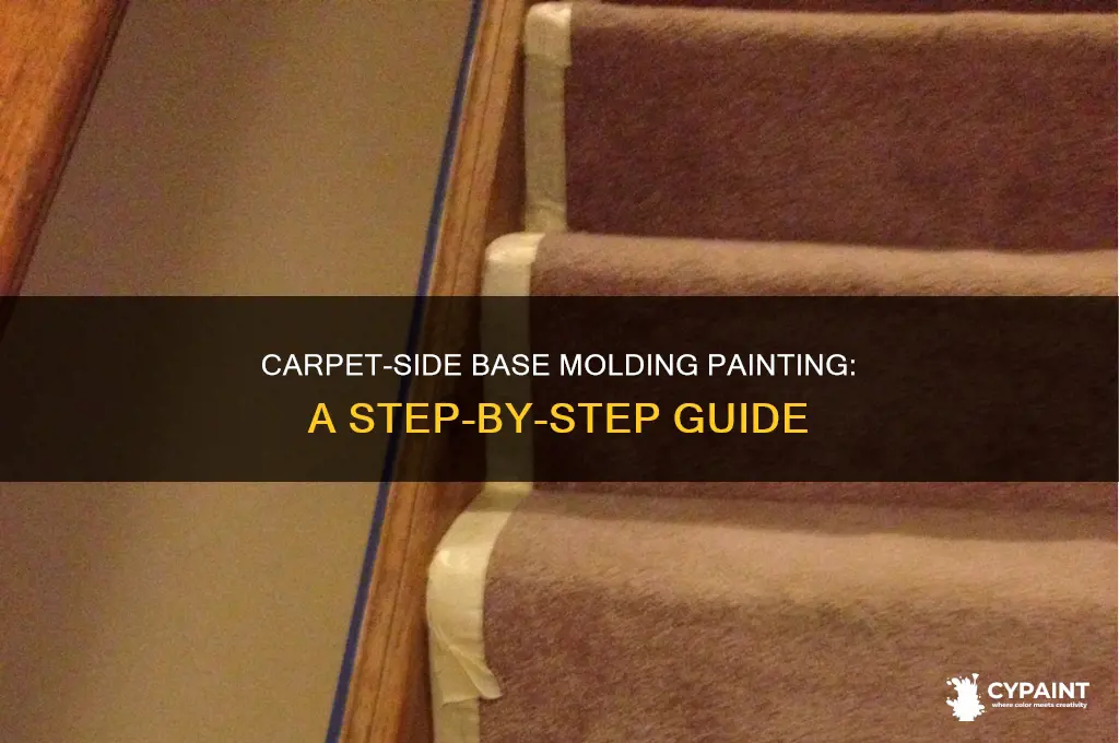 how to paint base molding next to a carpet