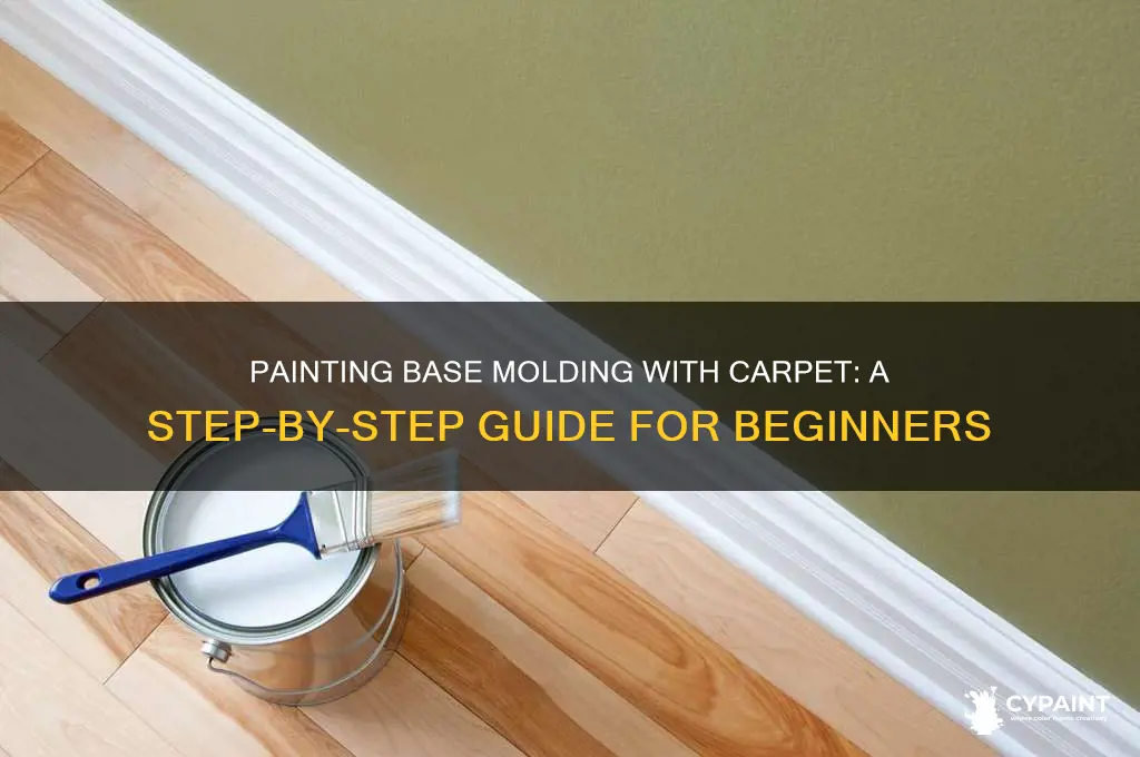 how to paint base molding with carpet