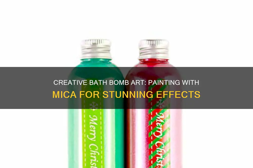 how to paint bath bombs with mica