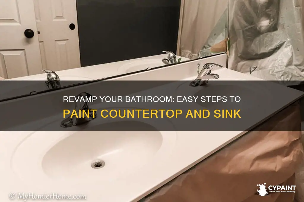 how to paint bathroom countertop and sink