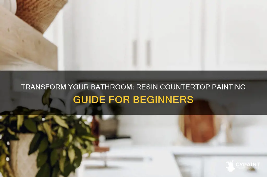 how to paint bathroom countertop with resin