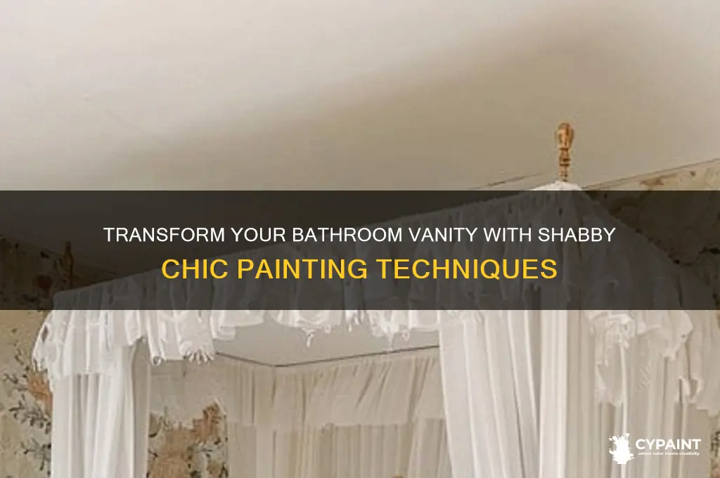 how to paint bathroom vanity shabby chic