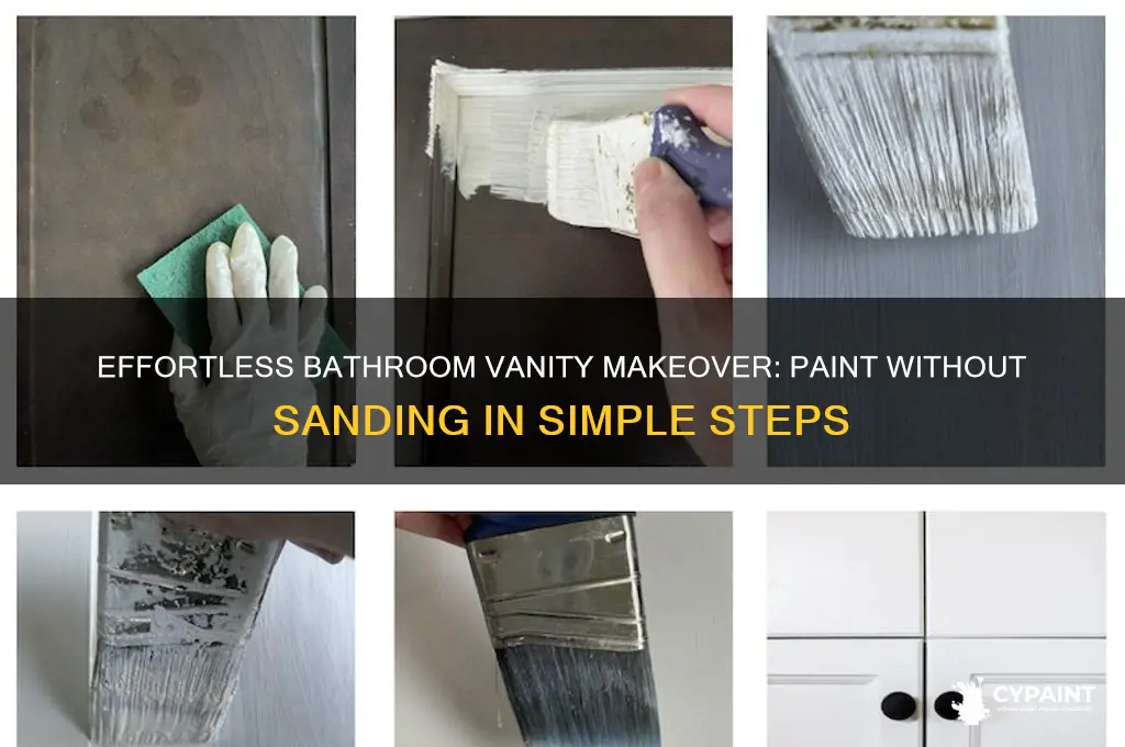 how to paint bathroom vanity without sanding