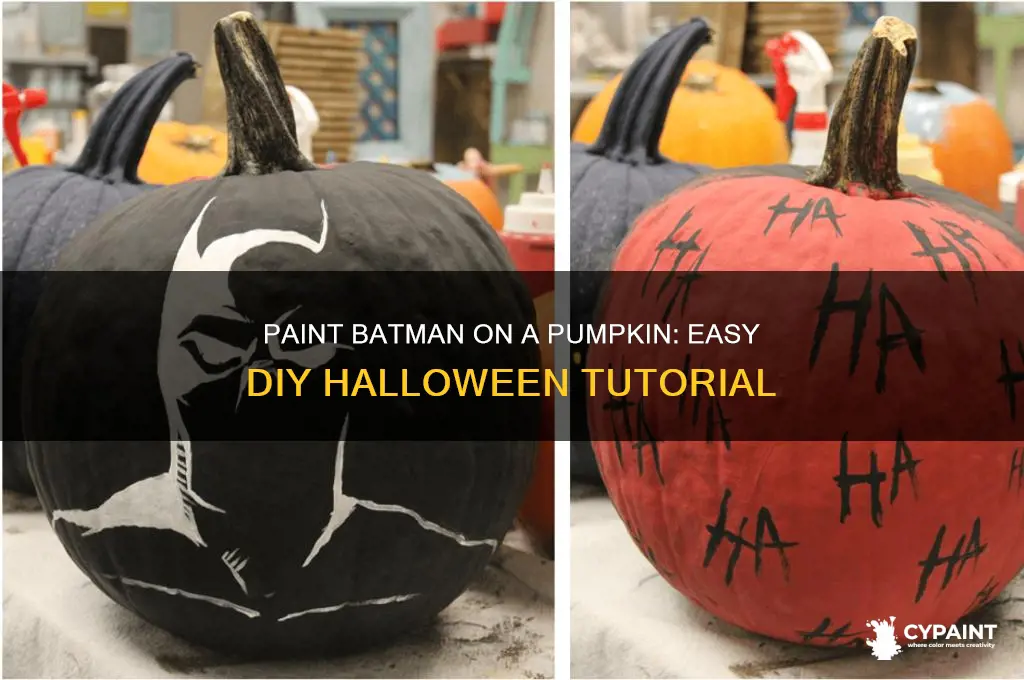 how to paint batman on a pumpkin