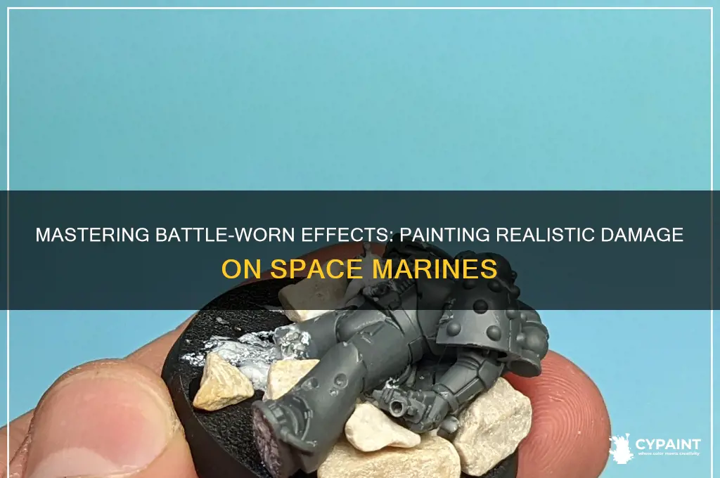 how to paint battle damage on space marines