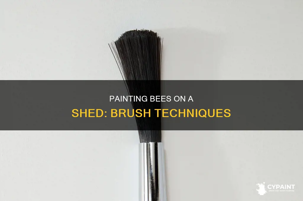 how to paint bees on a shed with paintbrush