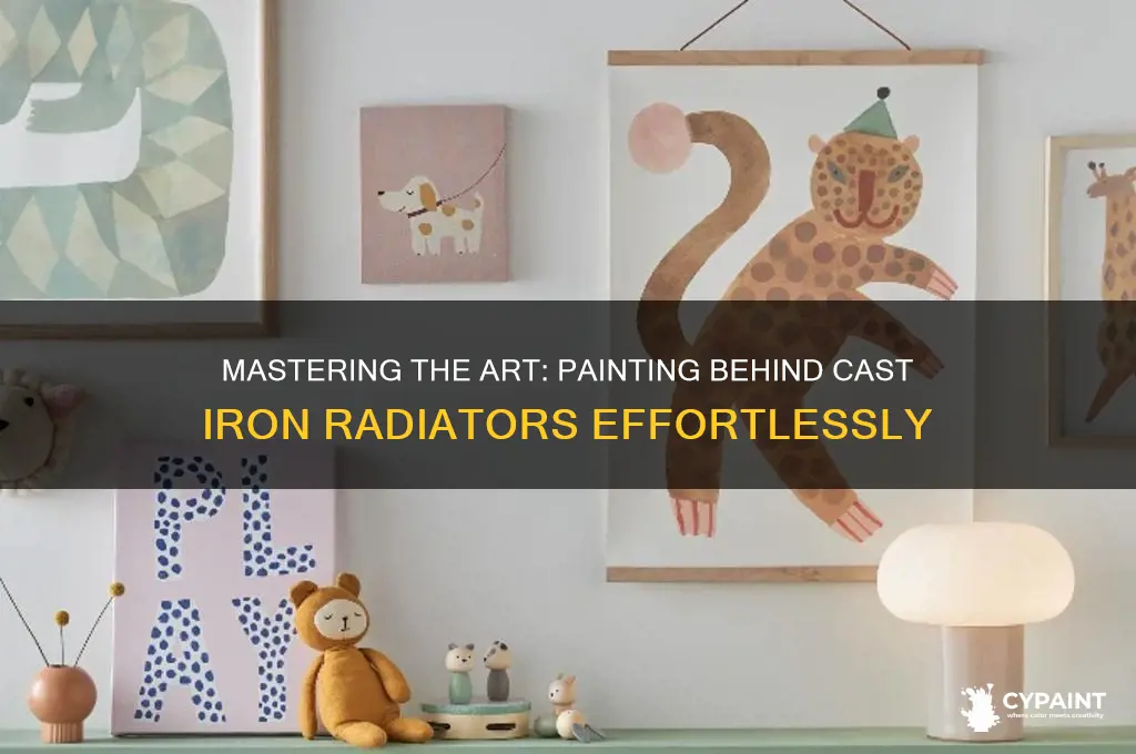 how to paint behind a cast iron radiator