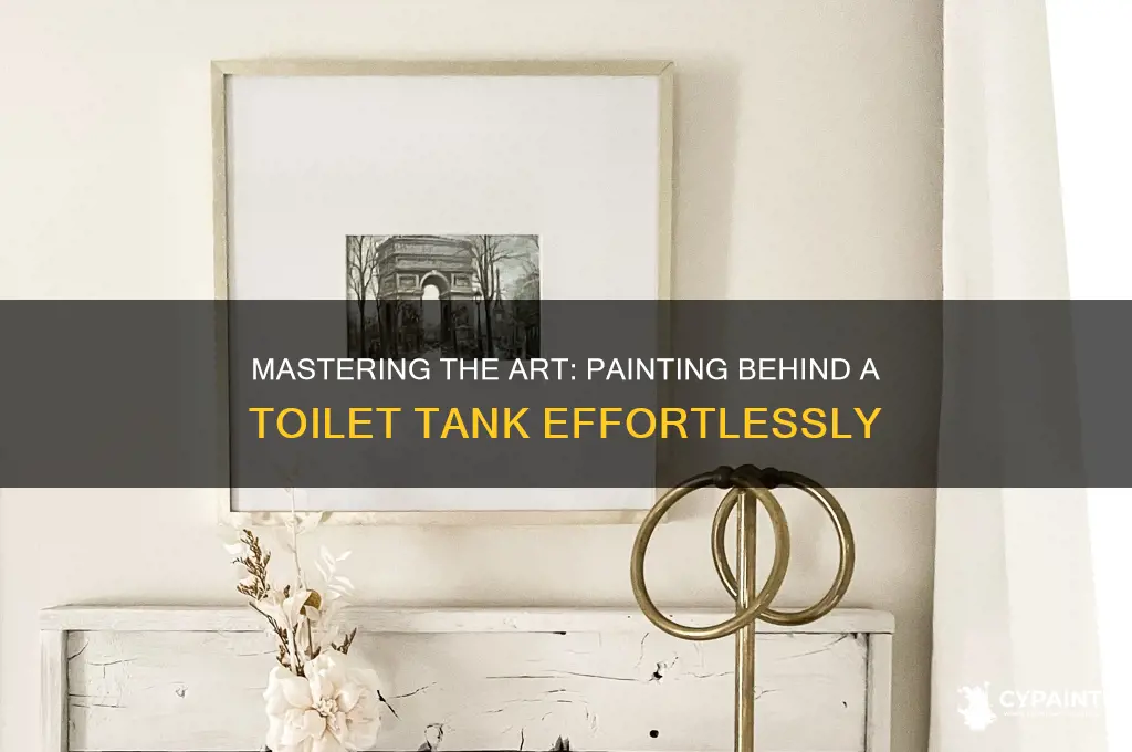how to paint behind a toilet tank