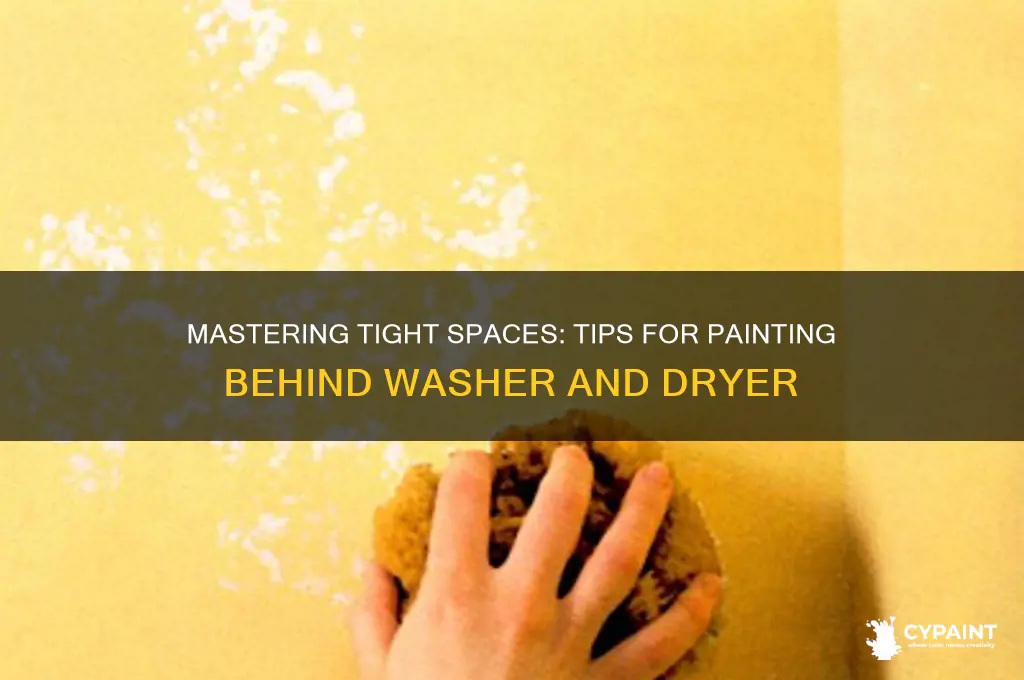 how to paint behind washer and dryer