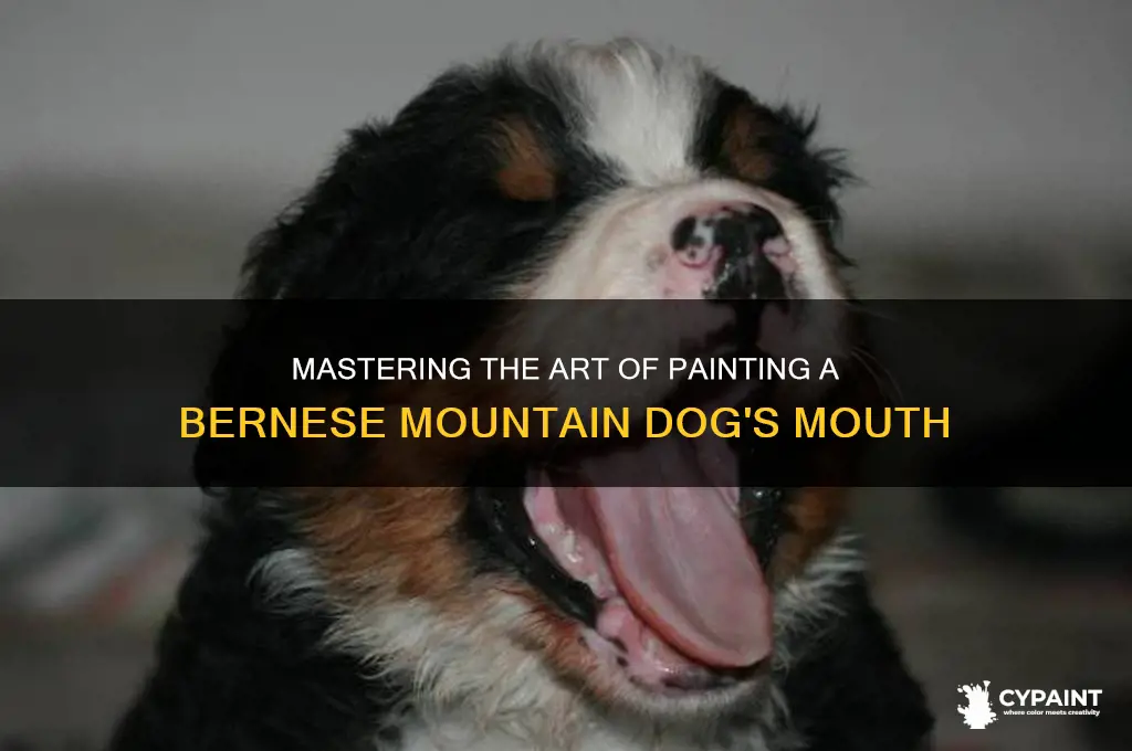 how to paint bernese mountain dog mouth