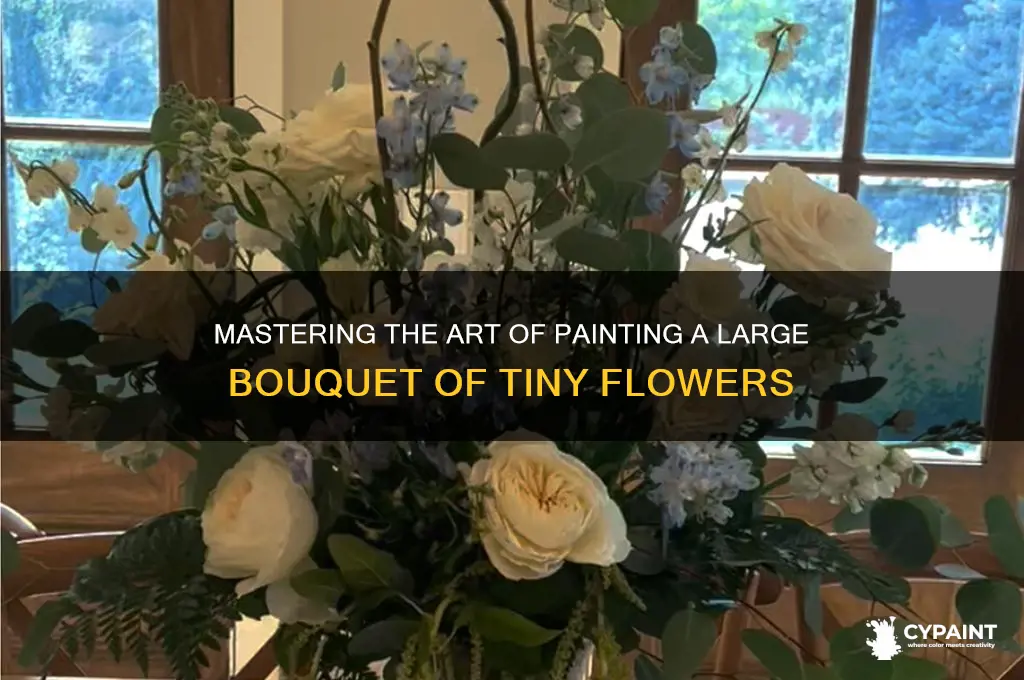 how to paint big bouquet of small flowers
