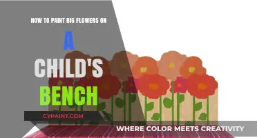 Big Blooms on Little Seats: Painting Flowers on a Child's Bench