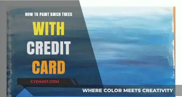 Creative Card Painting: Birch Trees with a Credit Card