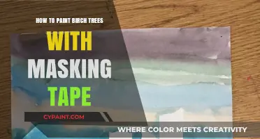 Creative Masking Tape Technique for Painting Realistic Birch Trees