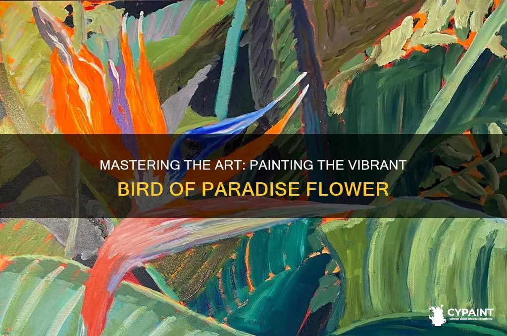 how to paint bird of paradise flower