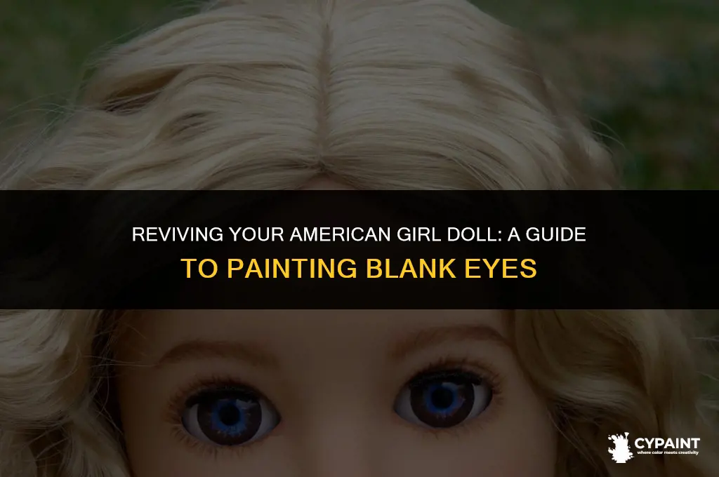 how to paint blank eyes for an american girl doll