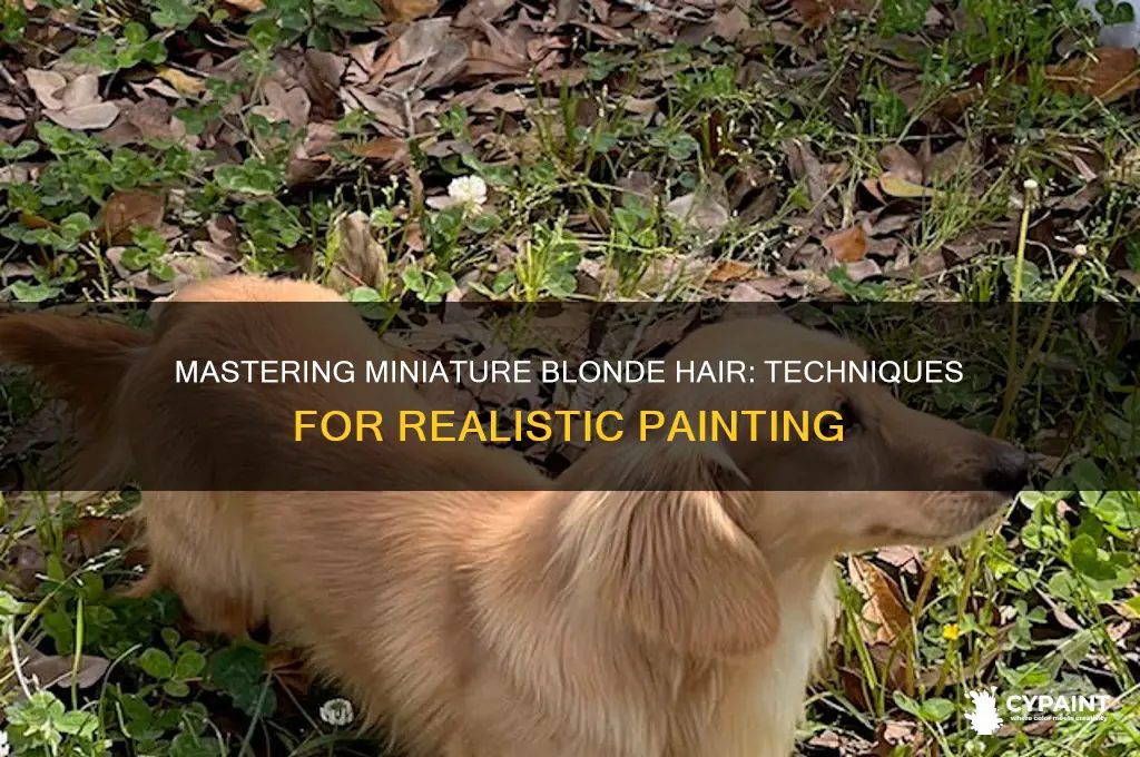 how to paint blonde hair on miniatures