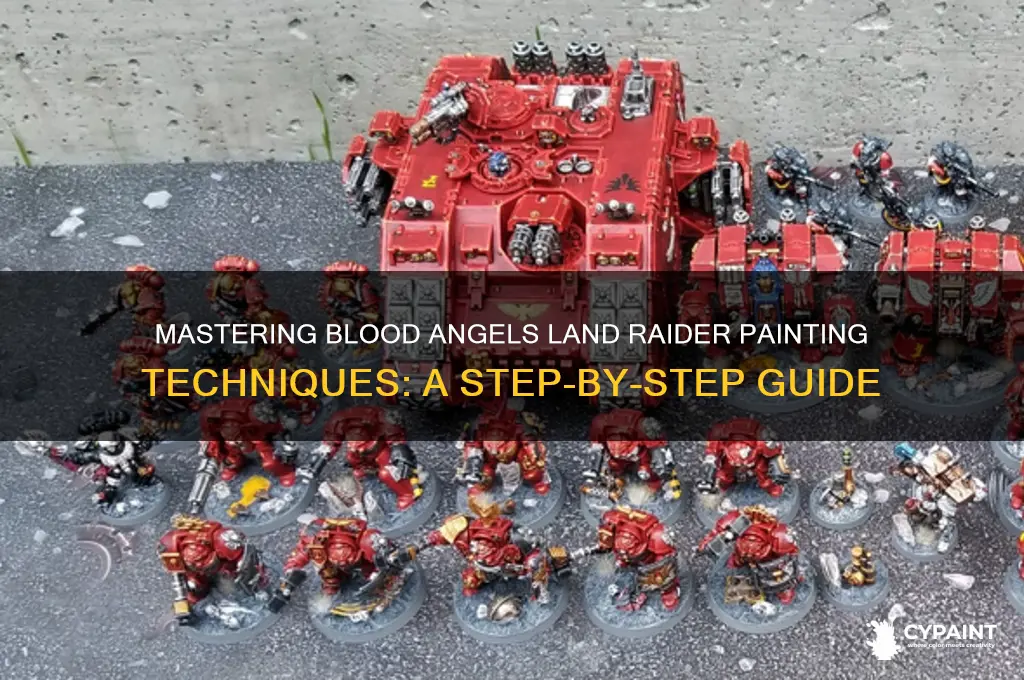 how to paint blood angels land raider