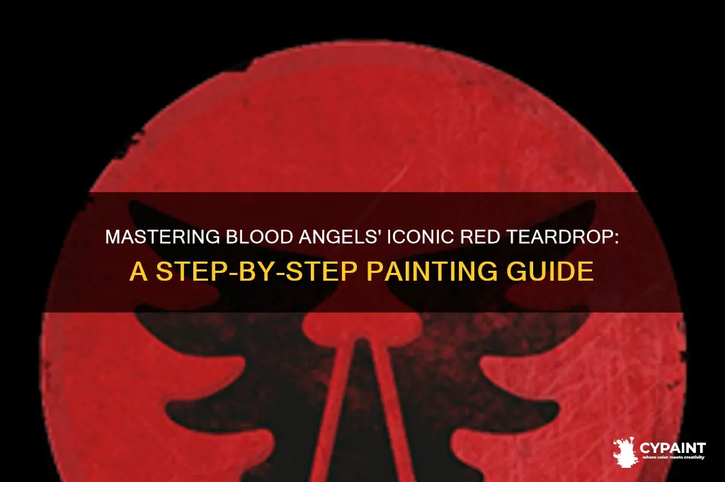 how to paint blood angels paint red teardrop