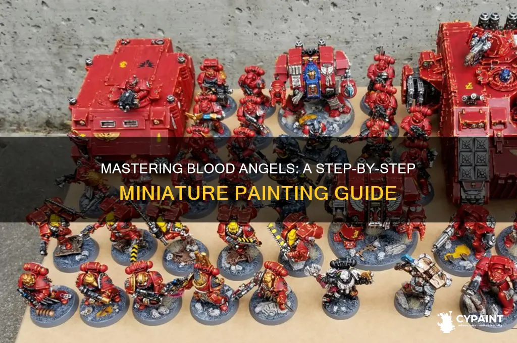how to paint blood angels step by step