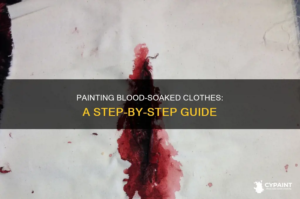how to paint blood soaked clothes on a figure