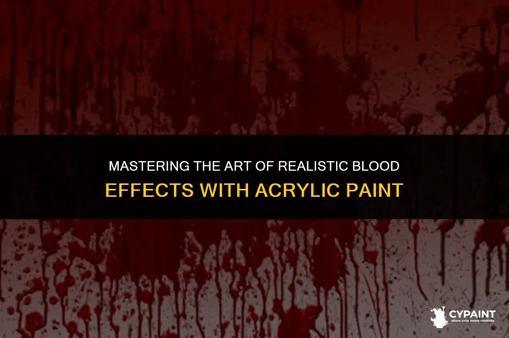 how to paint blood that looks real with acrilic paint
