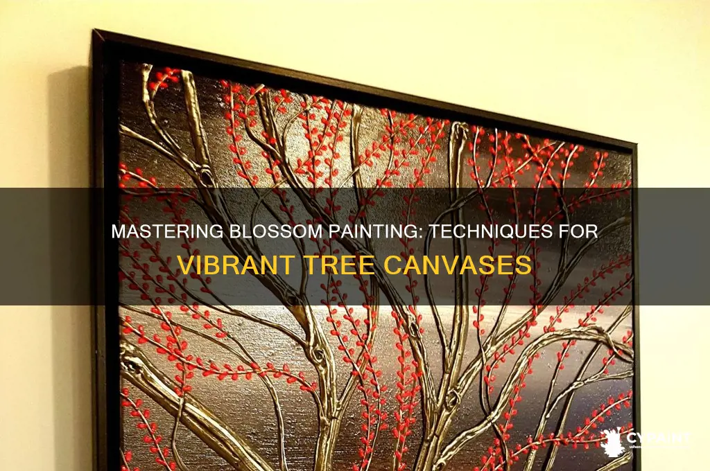 how to paint blossoms on a tree