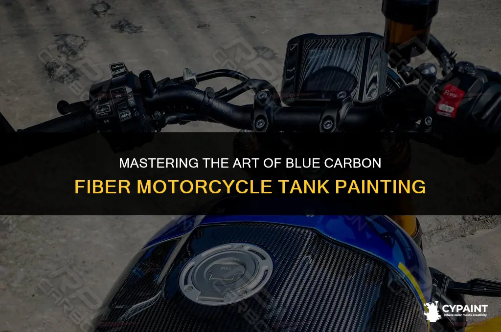 how to paint blue carbon fiber on a motorcycle tank