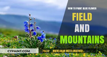 Mastering Acrylics: Painting Blue Flower Fields and Majestic Mountains