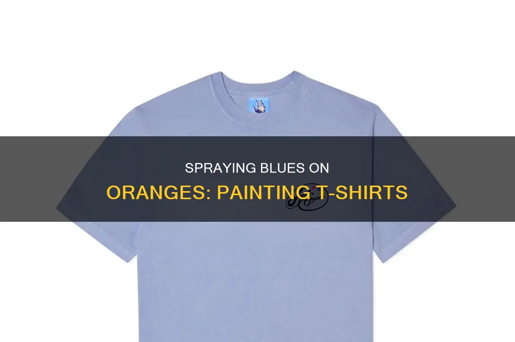 how to paint blue on an orange t-shirt
