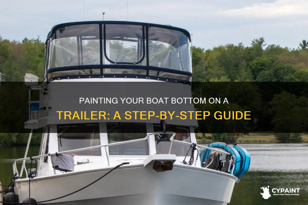 how to paint boat bottom while on trailer
