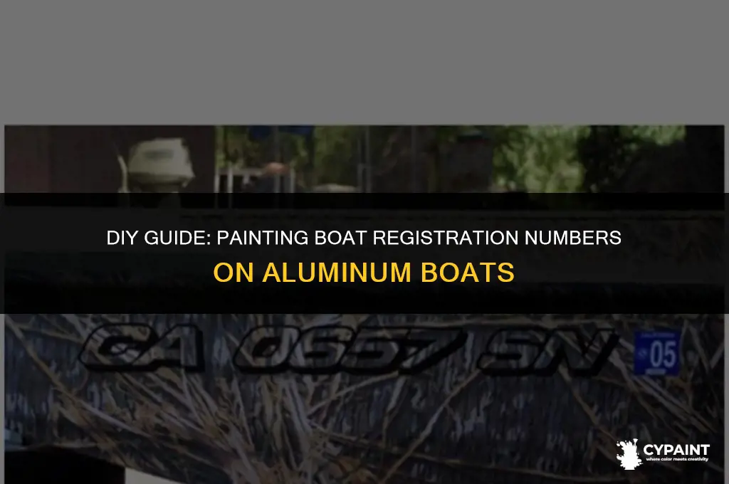 how to paint boat registration numbers on an aluminum boat