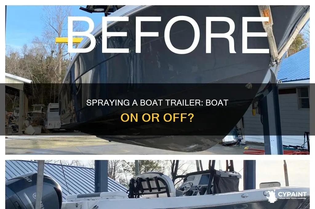 how to paint boat trailer with boat on it