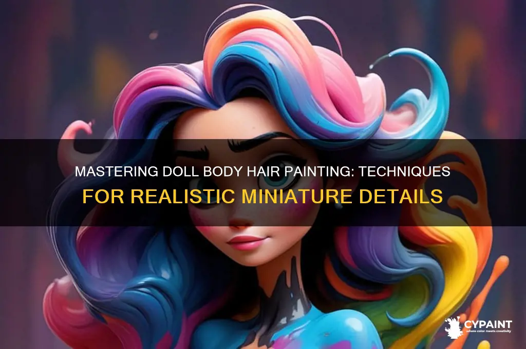 how to paint body hair on doll