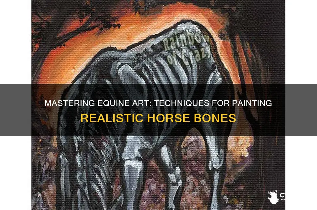how to paint bones on a horse