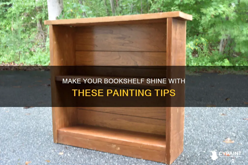 how to paint bookshelf so that it is shiny