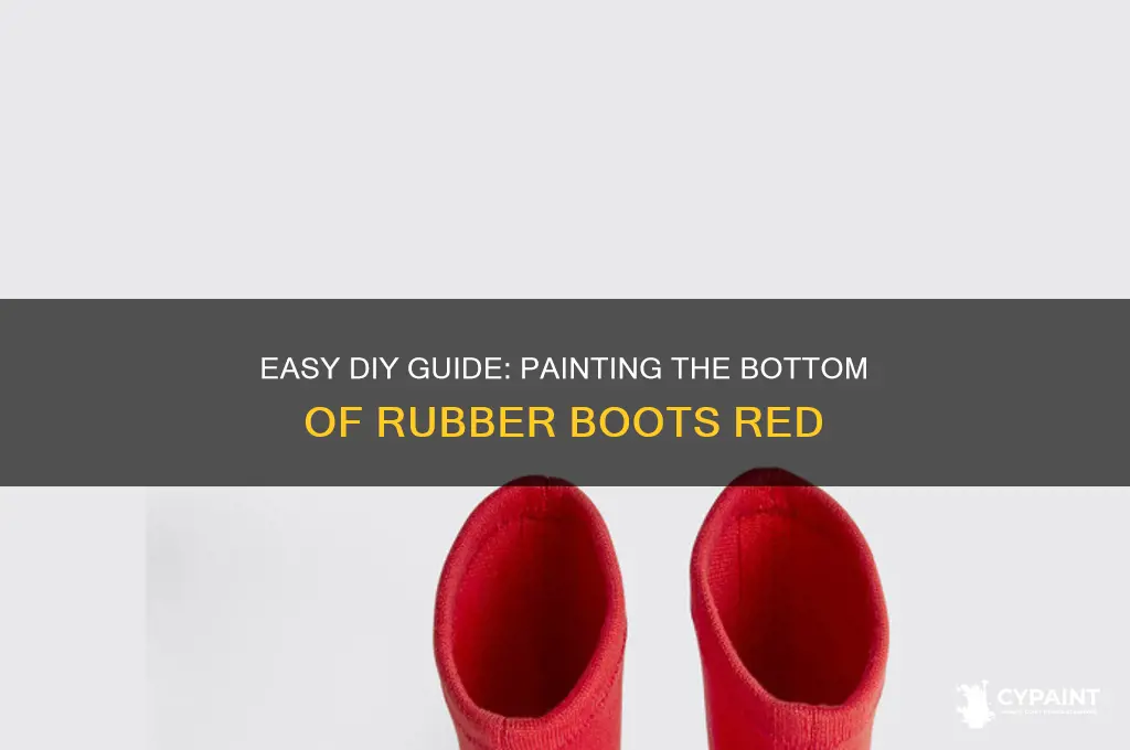 how to paint bottom of rubber boots red