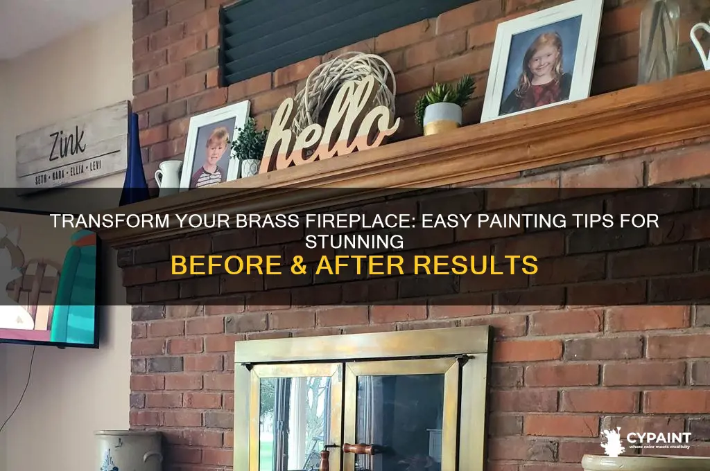 how to paint brass fireplace before after