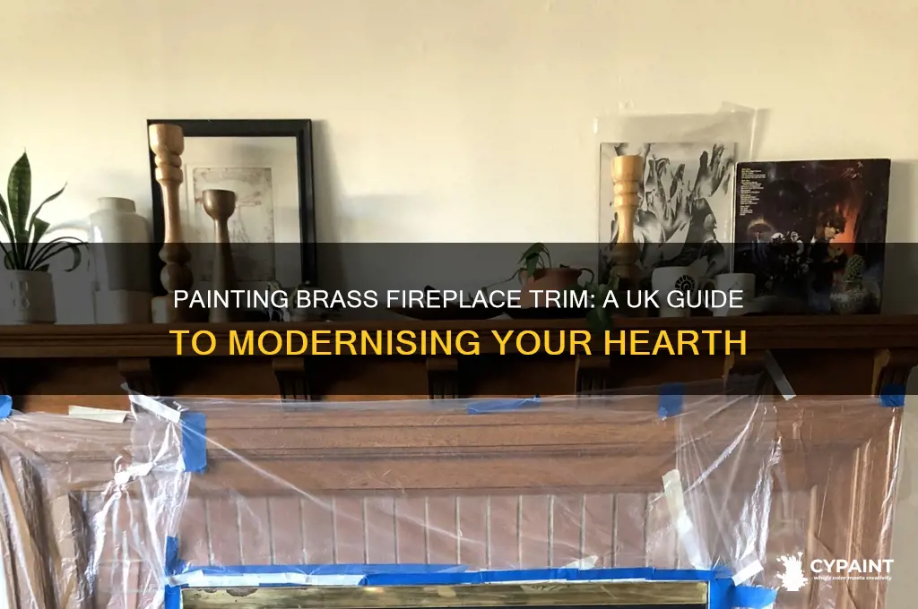 how to paint brass fireplace trim uk