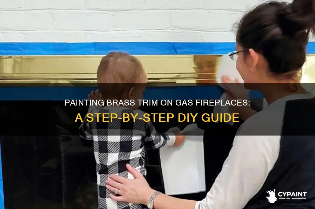 how to paint brass trim on gas fireplace