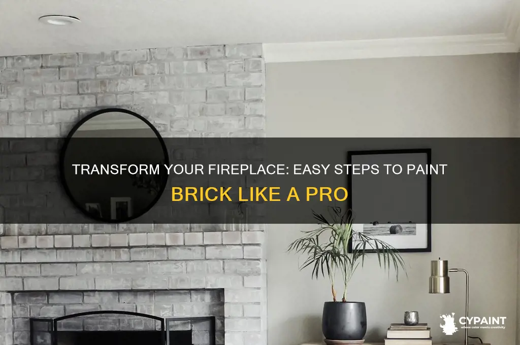 how to paint brick on a fireplace