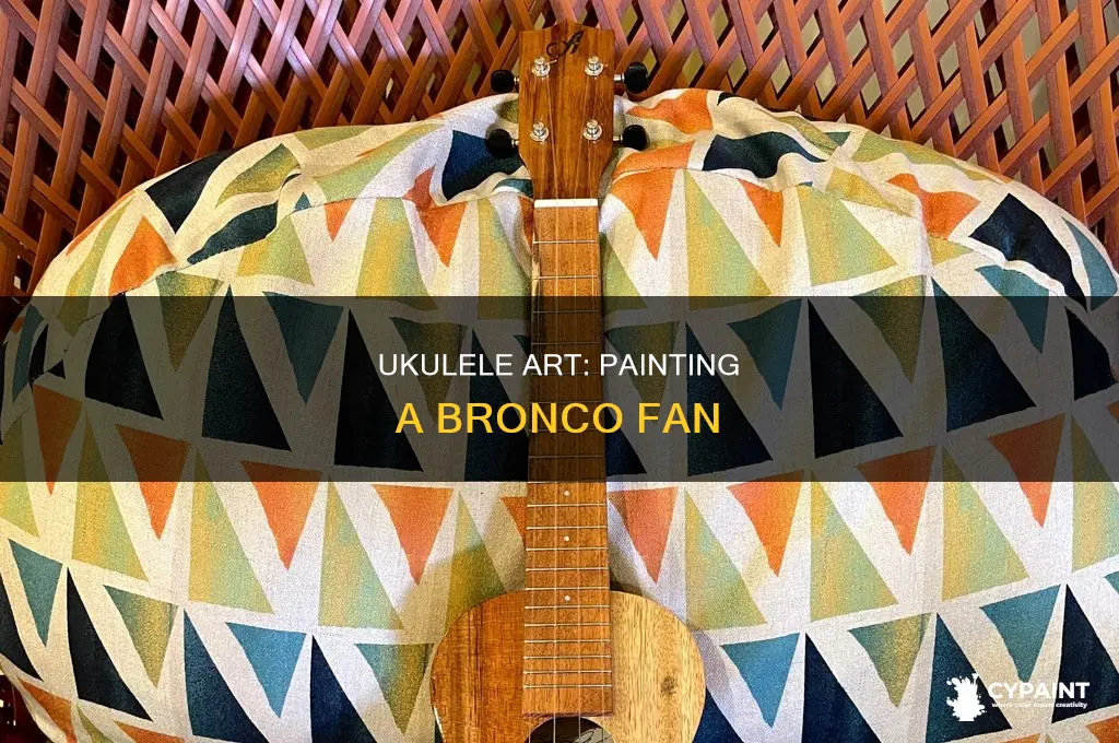 how to paint bronco fan again on a ukulele